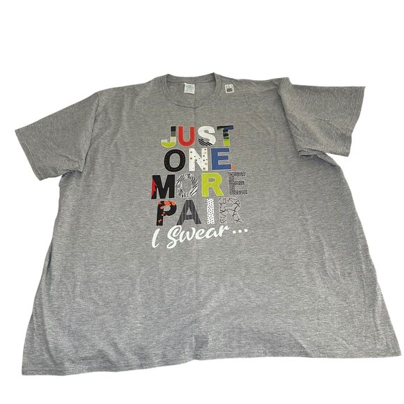 Just One More Pair I Swear Funny Adult T-Shirt Men's Size 4XL Gray Jordan Nike - Picture 2 of 4
